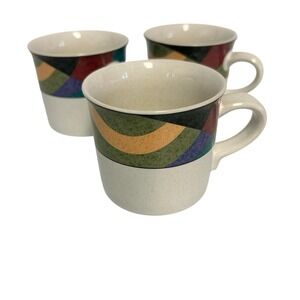 Studio Nova Impulse Coffee & Tea Mug Y2262 Abstract Design Lot Of 3 VTG 90's‎